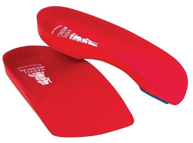 Vasyli Custom Red 3/4 Orthotic