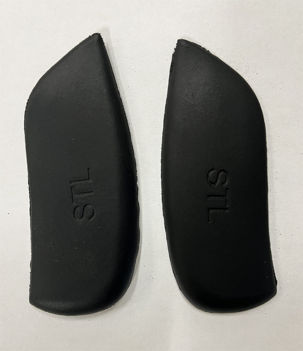 Black Rubber Heel Wedges